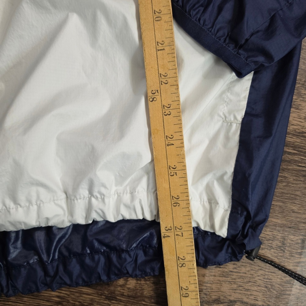 NIKE SB Anorak Windbreaker Small Navy White Half Zip Hooded Pullover 880285-475 - Picture 2 of 6